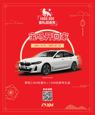 XM外汇：【虎年贺岁】10%入金赠金高达,000